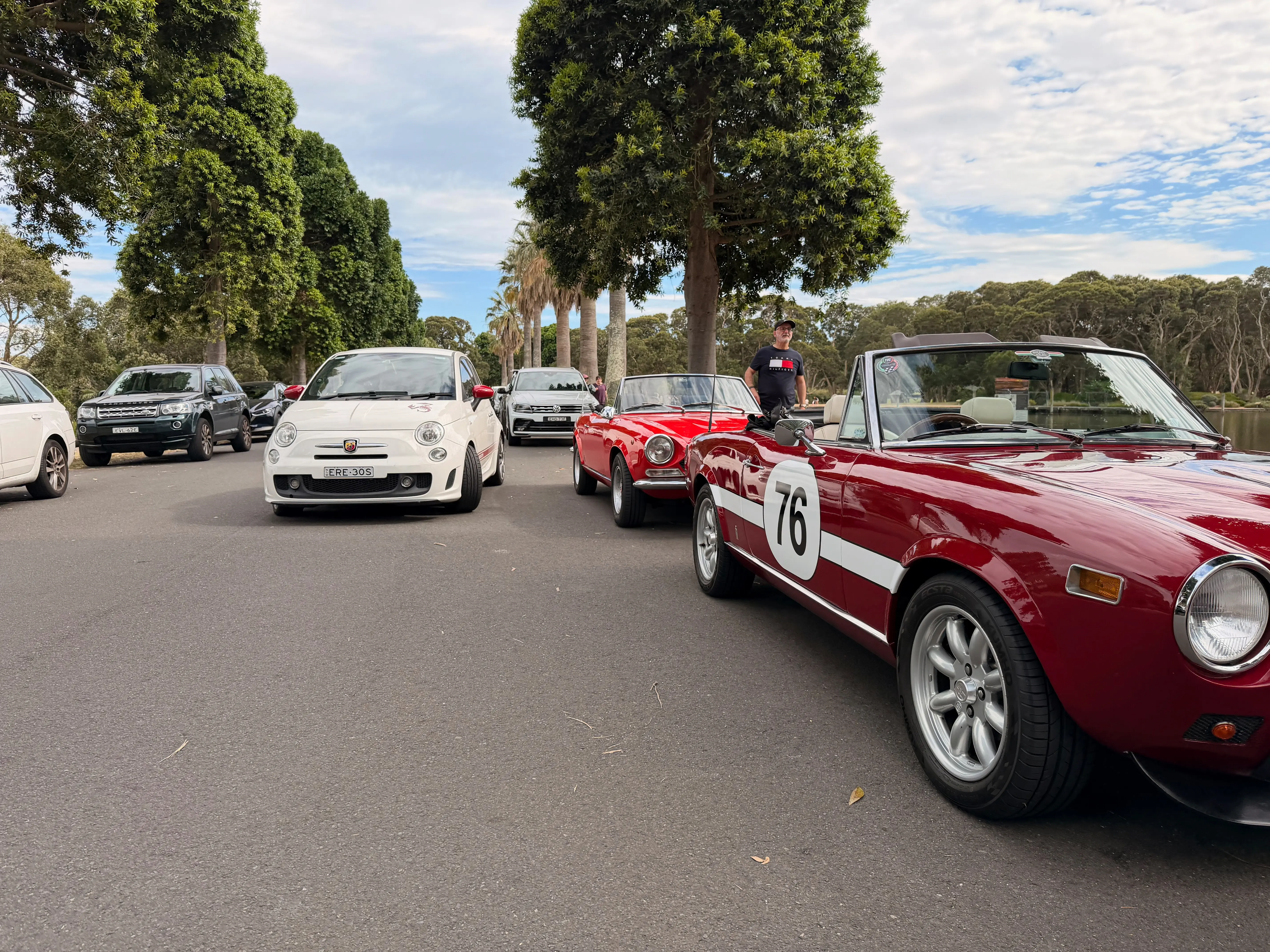 Classic vintage Fiat on display at a club event in Australia