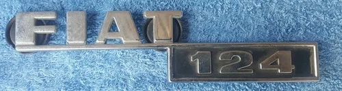 Fiat 124 sedan badgework / script "Fiat 124" (original Fiat) USED