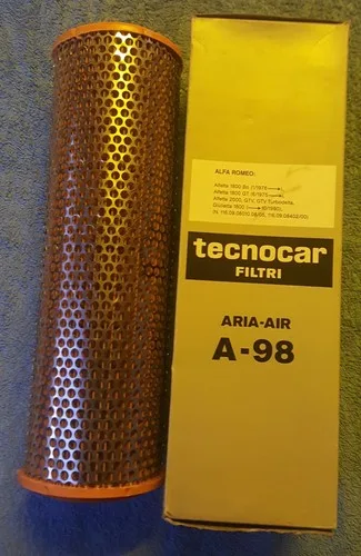 Alfa Romeo Giulletta / Alfetta Air Filter element. Technocar A-98 (Twin Carb)