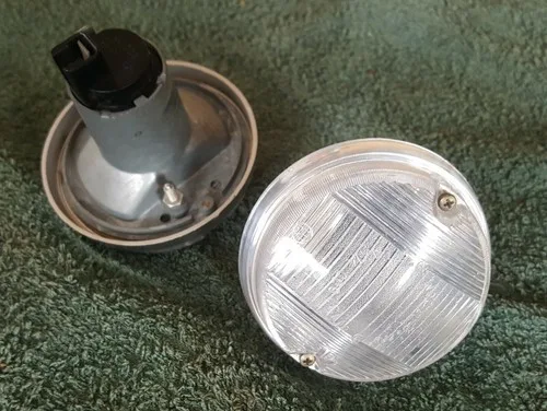 Fiat 124 AC  park / turn assmblies (PAIR) Original Altissimo - Metal Housings