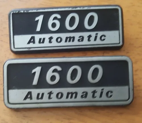 Fiat 131S badgework / script "1600 automatic" original USED