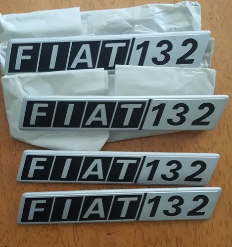 Fiat 132 2000 badgework / script "Fiat 132" original NEW metal