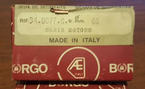 Fiat 850 , 850 sport,127 Piston ring set 66mm BORGO 34.0077.0 (1.0mm oversize)