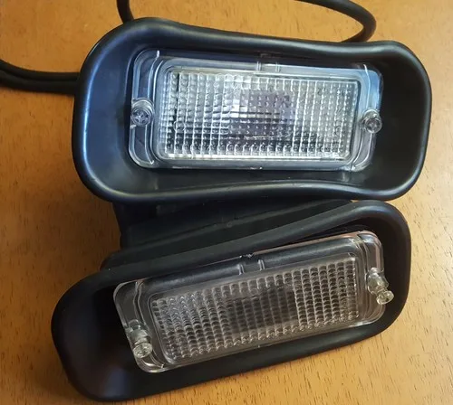 Fiat 124 coupe CC front indicator assemblies Clear Lens (Original STARS) PAIR