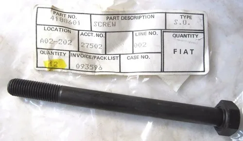 Fiat 124 131 Lancia DOHC cylinder head bolts (SET OF TEN) Original Fiat 4188601