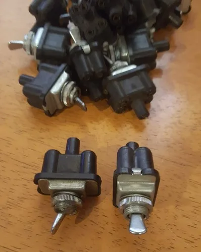 Fiat Alfa Ferrari Vintage toggle switch 2 pos 5 pin chrome