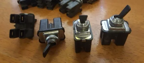 Fiat Alfa Ferrari Vintage toggle switch 2 pos 4 pin black long