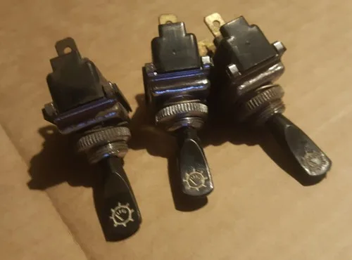 Alfa Lancia Ferrari Maserati Vintage Beavertail toggle switch 2 pos 2 pin DASH