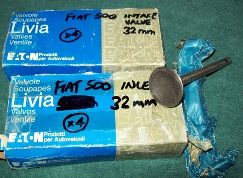 Fiat 500 inlet valves (32 x 8 x 115.5) set of 2 Genuine Fiat / Livia