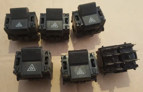 Fiat Hazard switch 131 Autobianchi A112 2 pos 12 pin 4395306 BLACK
