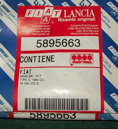Fiat head gasket set (5895663) 1580 16 valve (M645 BA 15T)