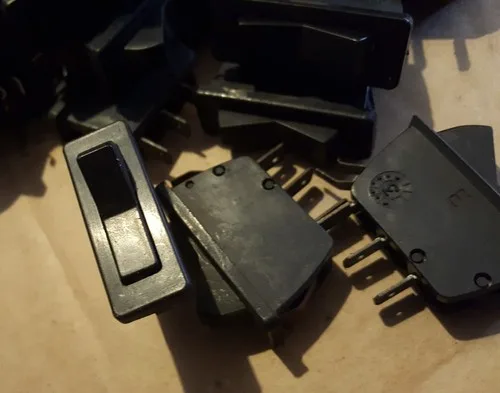 Fiat Alfa Lancia Ferrari Maserati Vintage Heater fan switch (each) black/black